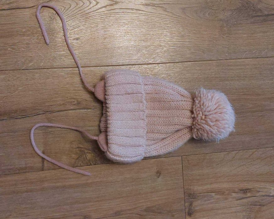 Broel, ciepła czapka z wiązaniem pod brodą, dziewczęca na zimę, roz 50