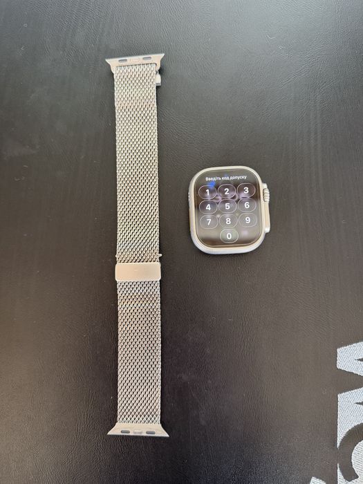 Ремінець для годинника Apple Watch 49mm Natural Titanium Milanese Loop