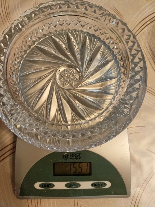 Popielniczka kryształowa prl