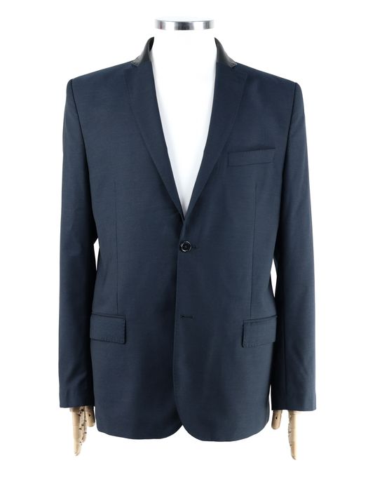 J.LINDEBERG Чоловічий вовняний піджак зі шкіряним коміром. (L-XL)