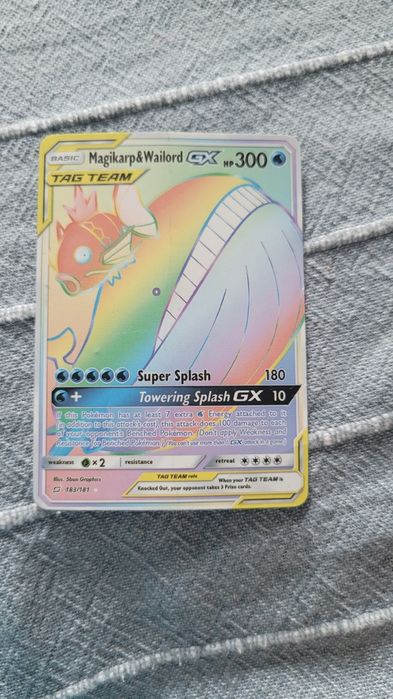 Karta POKEMON TAG TEAM Magikarp&Wailord GX 183/181
