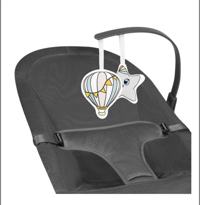 Дитячий шезлонг гойдалка Lionelo JUNE AIR GREY GRAPHITE