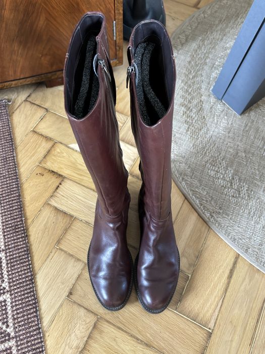 Brązowe kozaki ECCO, 41, 27 cm