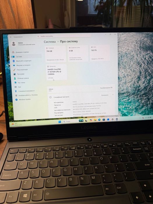 Lenovo Legion i7-10750H RAM 16 gb 144Hz RTX 2060  (6GB)