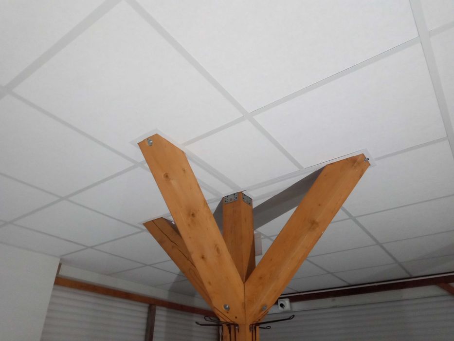 Sufit podwieszany kasetonowy z montażem Rockfon Ecophon AMF KCS OWA