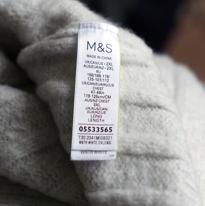 Чоловіча кофта. Светр. M&S. MARKS & SPENCER. Британія. 2XL. XXL. НОВИЙ