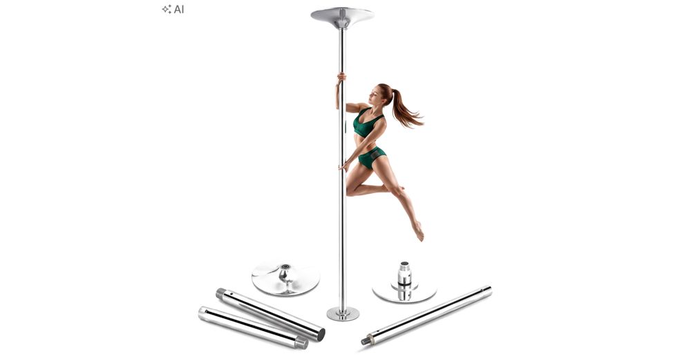 Rura Pole Dance Obrotowa Do Domu Rozporowa Łożyskowana Regulowana Składana Rura Do Tańca Fitness Akrobatyka