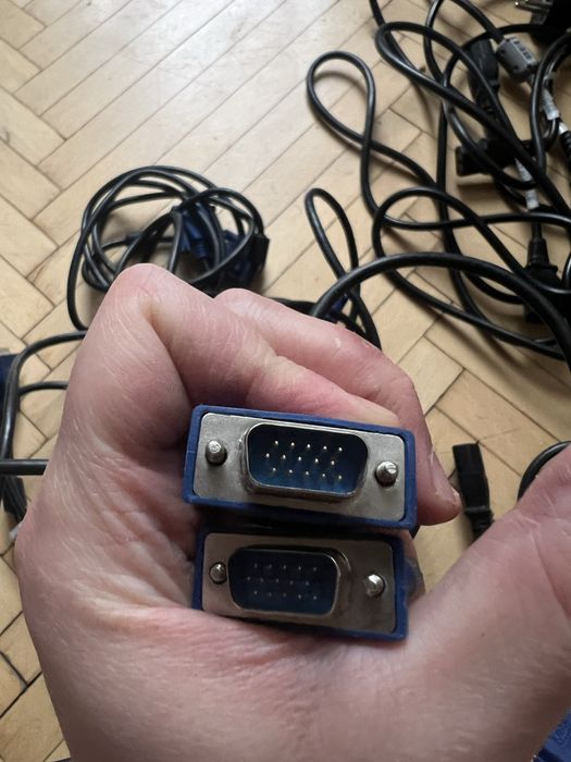 Кабелі для ПК та монітора: живлення 220В, VGA, DVI (б/в)