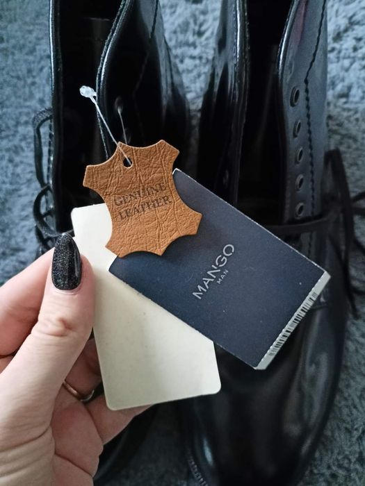 Mango MEN nowe kozaki skóra r41