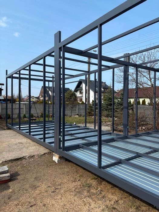 Konstrukcja stalowa domku modułowego 35m2