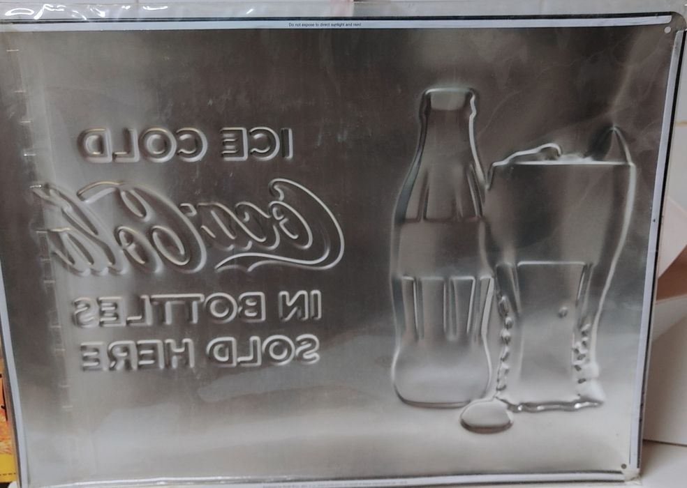 Placa Publicitária Coca Cola Bottles Novo