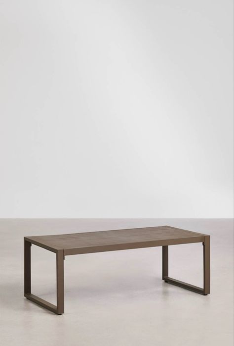 Mesa de centro de jardim Sklum Lipov 110×55 cm, alumínio, NOVA na caixa