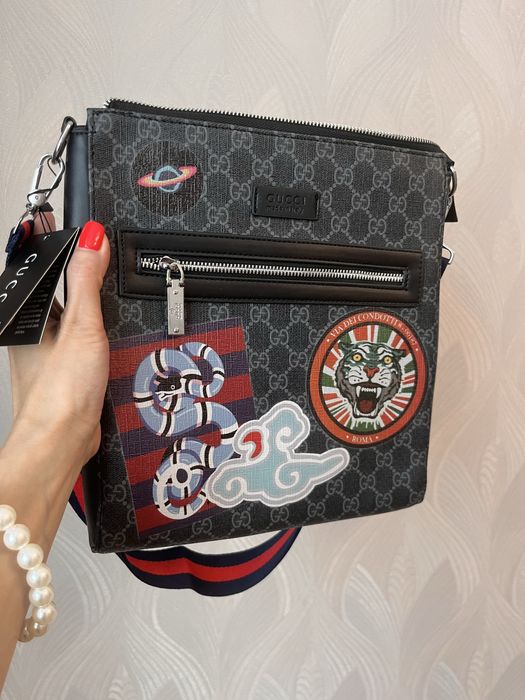 Сумка чоловіча крос - боді колаборація супрім Supreme  LV