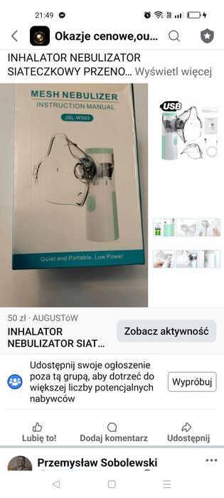 Inhalator nebulizator