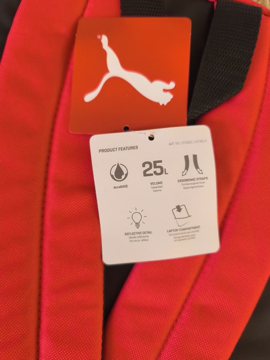 Oryginalny plecak Puma lekki czerwony