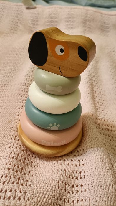 Продам новую деревянную пирамидку Viga Toys PolarB Собачка, неваляшка