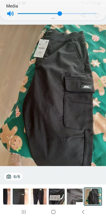 Spodnie XL Zara joggery czarne sportowe klasyk kieszenie tkmaxx sport