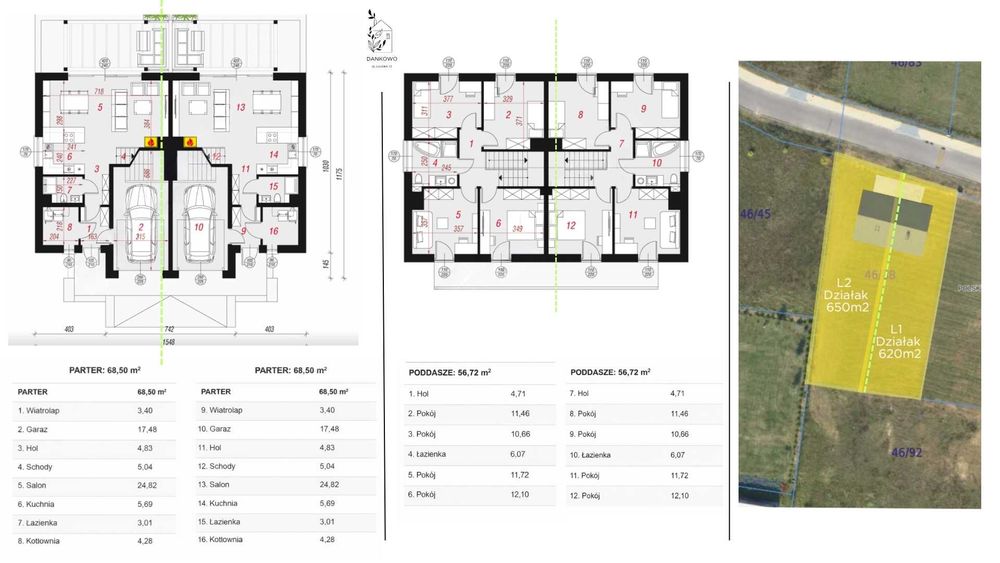 Nowoczesny bliźniak 125 m² z garażem | Dankowo k. Kwidzyna - Widok 3