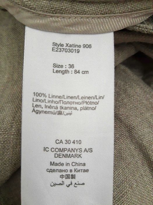 Lniane spodnie beżowe 100% len szerokie nogawki S-M
