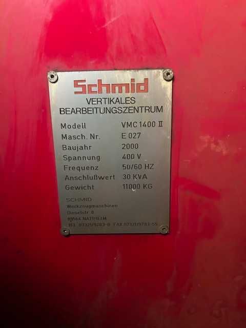 Frezarka CNC Schmid VMC 1400