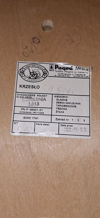 Drewniane krzesła Paget Vintage