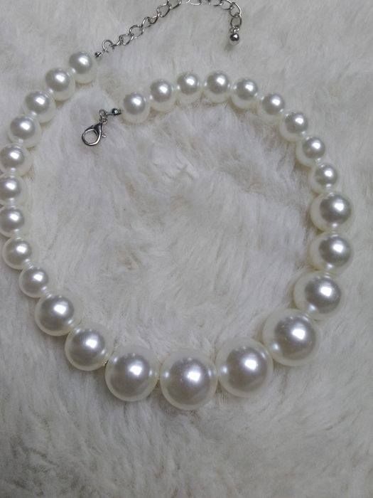 Nowe perły 46 cm długości naszyjnik kolia korale perły perełki klasyka
