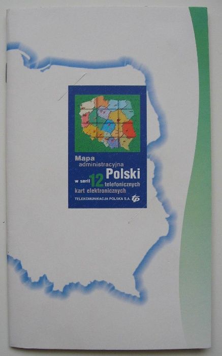 Komplet 13 kart TP S.A." Mapa Polski" w oprawie.