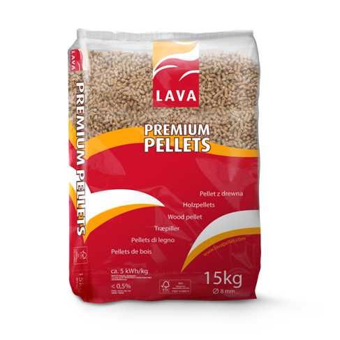 Pellet drzewny LAVA Stelmet 15kg | 6mm | paleta 975kg