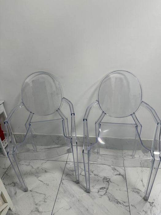 Krzesła 2 sztuki przezroczyste ikea