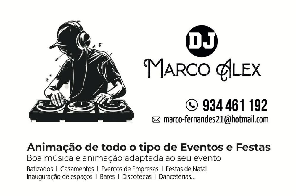 Dj todo o tipo de eventos e festas