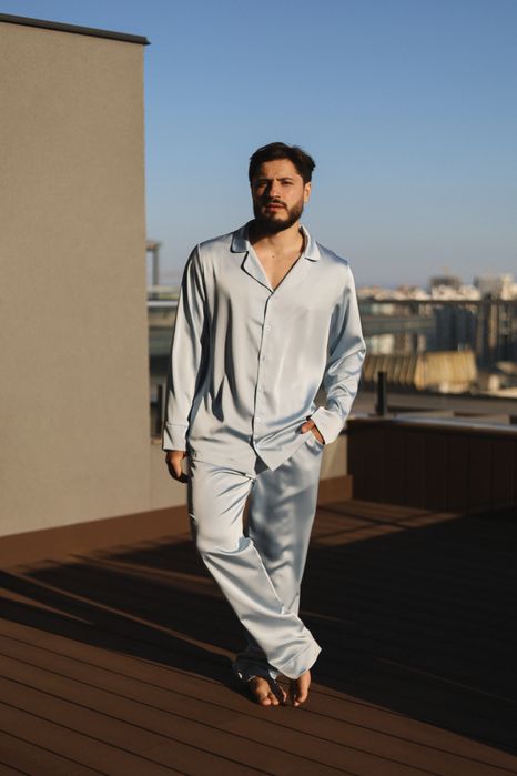 Чоловіча піжама преміум сатин розмір Л