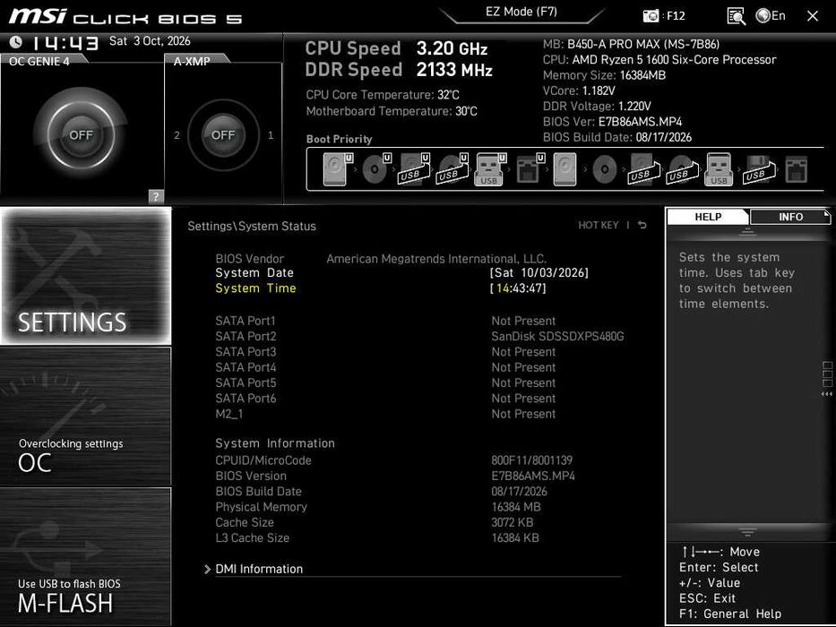 Материнська плата  Socket AM4   MSI B450-A Pro Max (MS-7B86)  ver.4.0