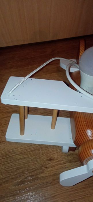 Lampa samolot Hellux żyrandol drewniany sufitowa