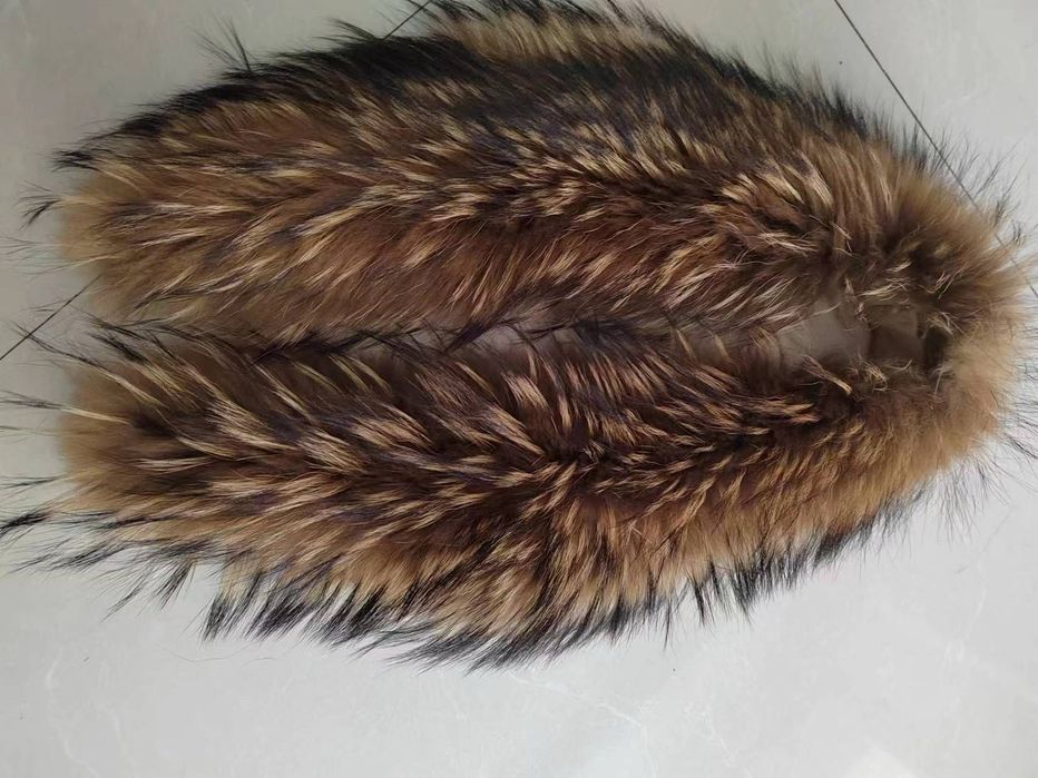 Piękne naturalne kołnierze z futra jenota do płaszcza kurtki ramoneski