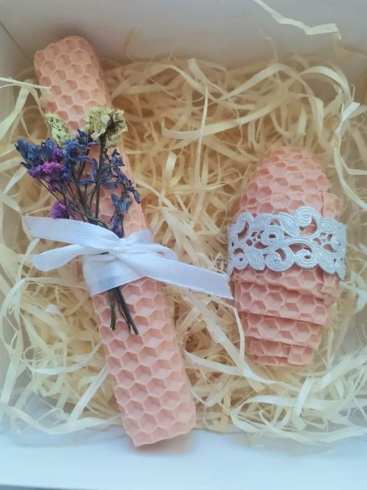 Набір свічок з вощини