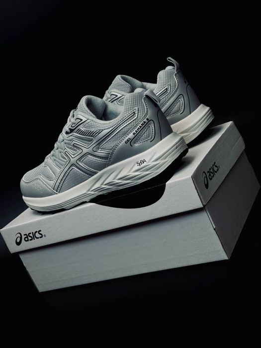 Мужские кроссовки Asics Gel серые комфортные кросовки асикс