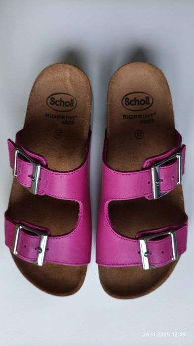 Zdrowotne wygodne klapki Scholl Filippa różowe pink r.37, -43% ceny