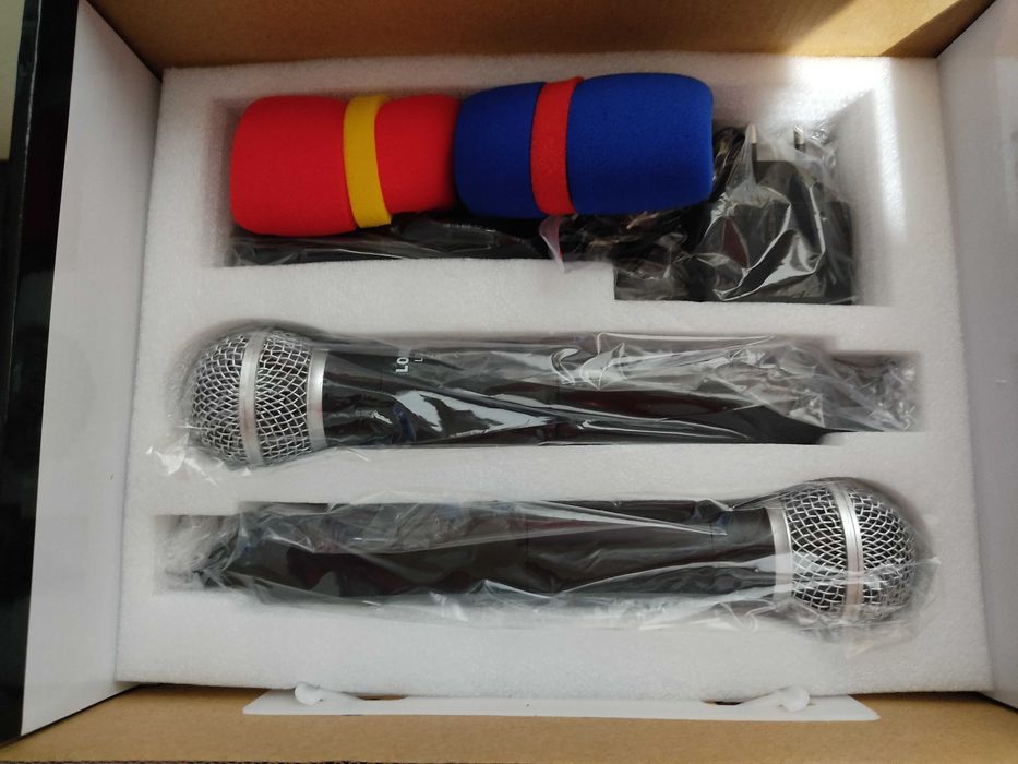 Conjunto microfones sem fio uhf