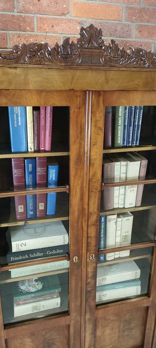 Piękna biblioteka witryna biedermeier antyk