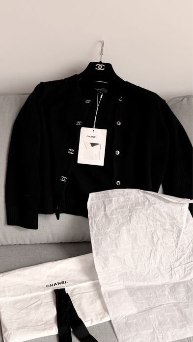 Sweter Chanel Kaszmirowy Czarny/Black
