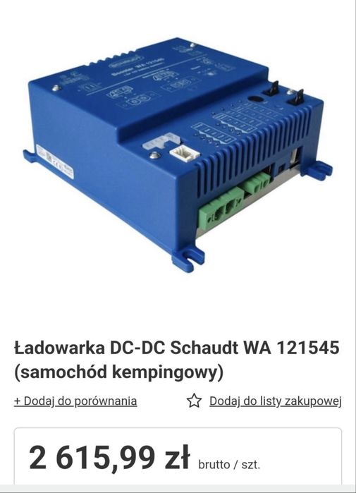 Booster,ładowarka akumulatorów DC-DC Schaudt WA 121545 (samochód kempingowy)