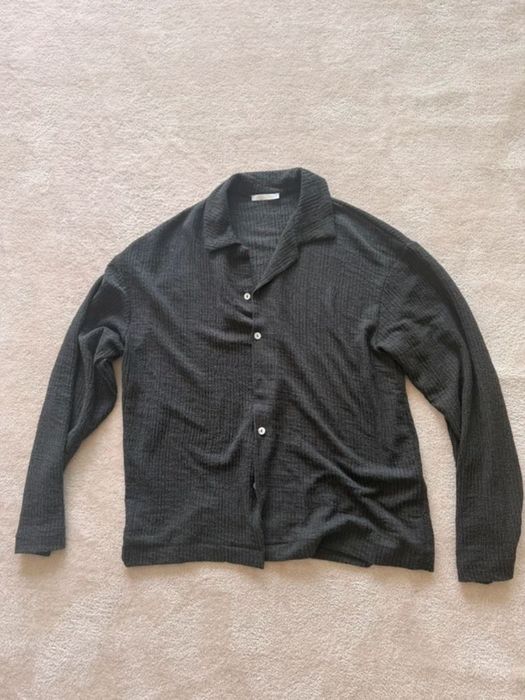 Camisa preta/cinza escuro fluida - Zara
