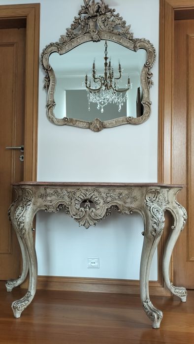 Conjunto Espelho e mesa vintage