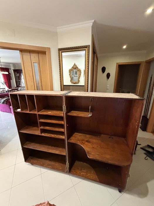 Baú/Cabinet vintage ESCRITÓRIO antiigo de viagem