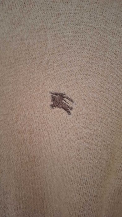Camisola malha gola em V, Burberry