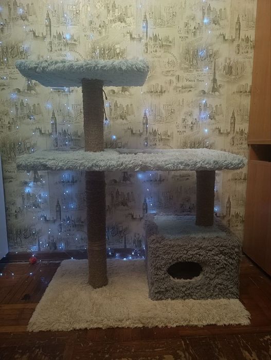 Домик для кошки кота когтеточка для кота будка