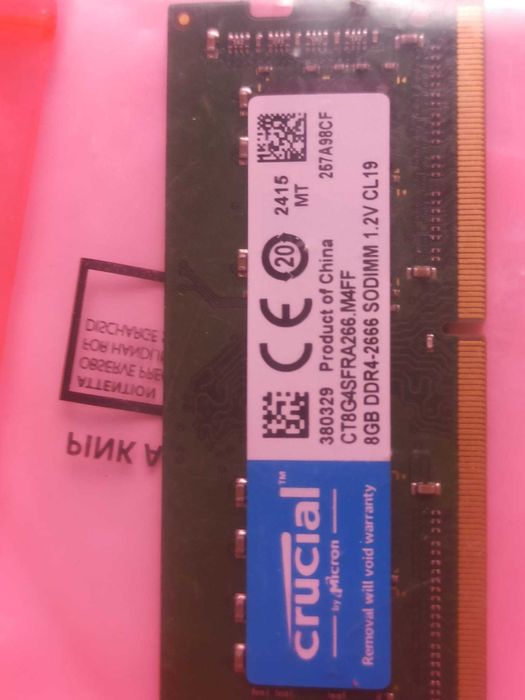 Nowe Crucial 2x8GB = 16GB Ram DDR4 SO-DIMM 2666Mhz, CL19, CT8G4SFRA266