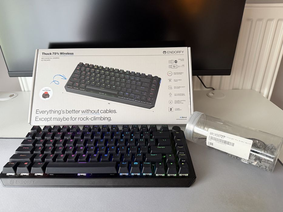 Klawiatura ENDORFY Thock 75 Wireless na keychron kailh pro midnight