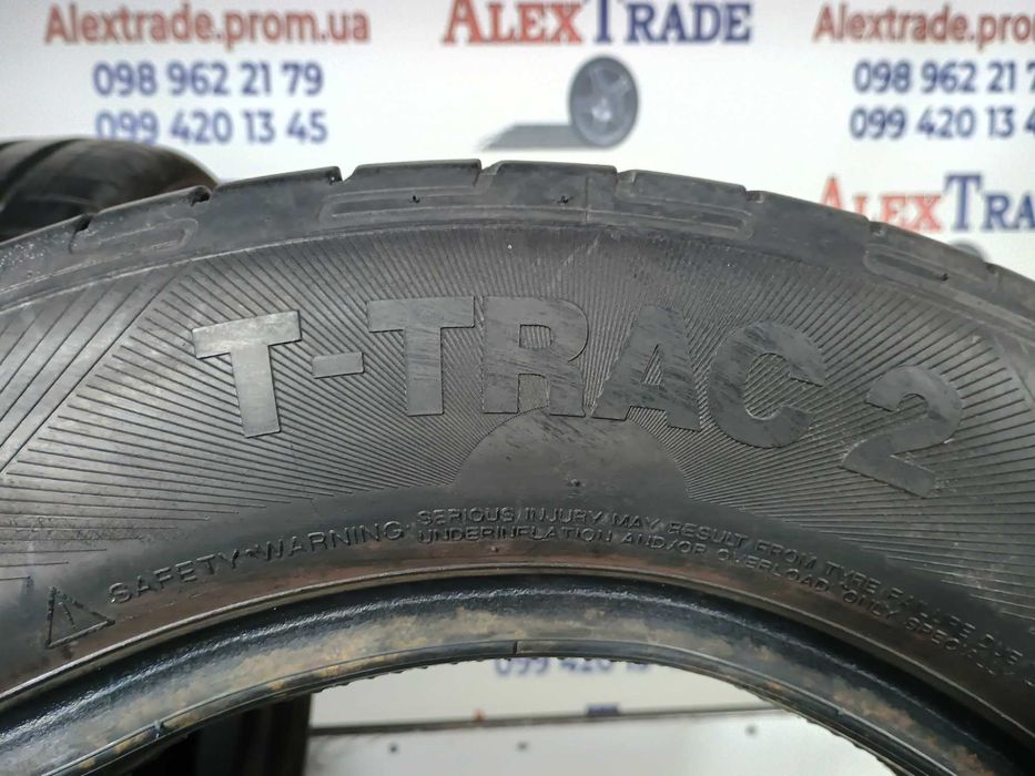 2 шт. 185/65 R15 Vredestein T-Trac 2 літні шини вживані б/у, протектор 6,5 мм,