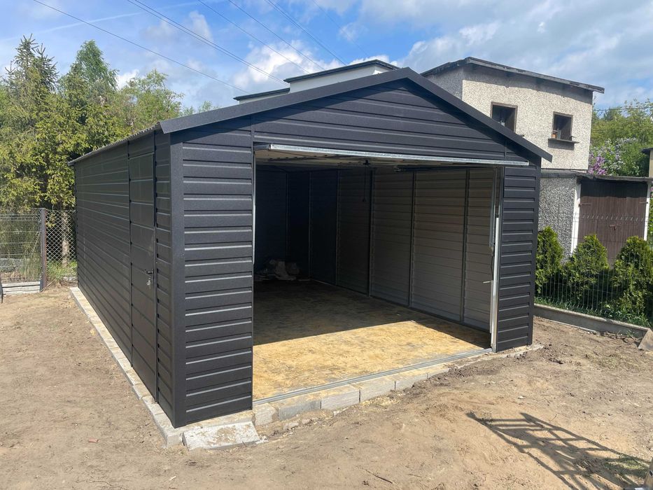 Garaż blaszany, 4x6, konstrukcja ocynk. PRODUCENT.